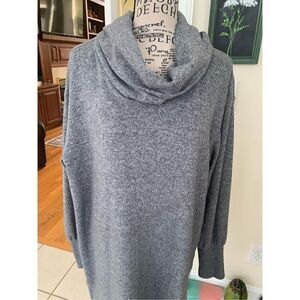 Maeve Anthropologie Sweater Gray Long Sleeve Cowl Neck Pullover